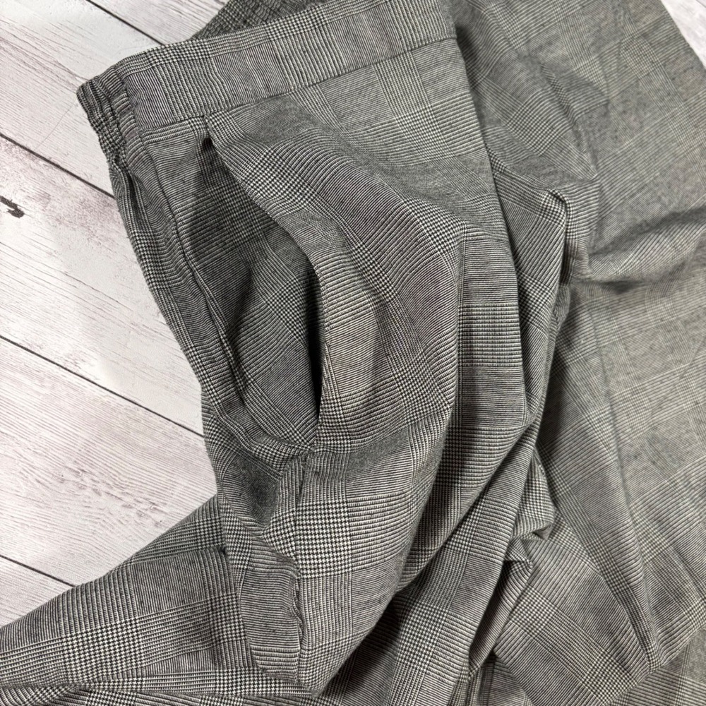 Alfred Dunner Petite Plaid Pants Elastic Waist Wide Leg Casual Comfort Size 12P - Picture 3 of 10